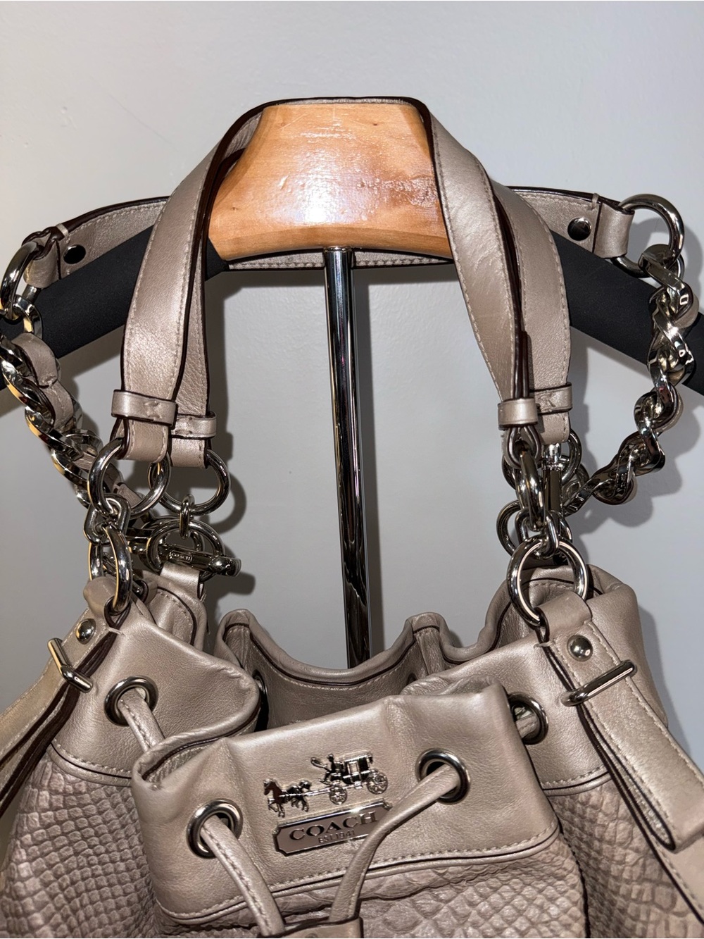 Coach Madison Python Drawstring Bag - Picture 4 of 11